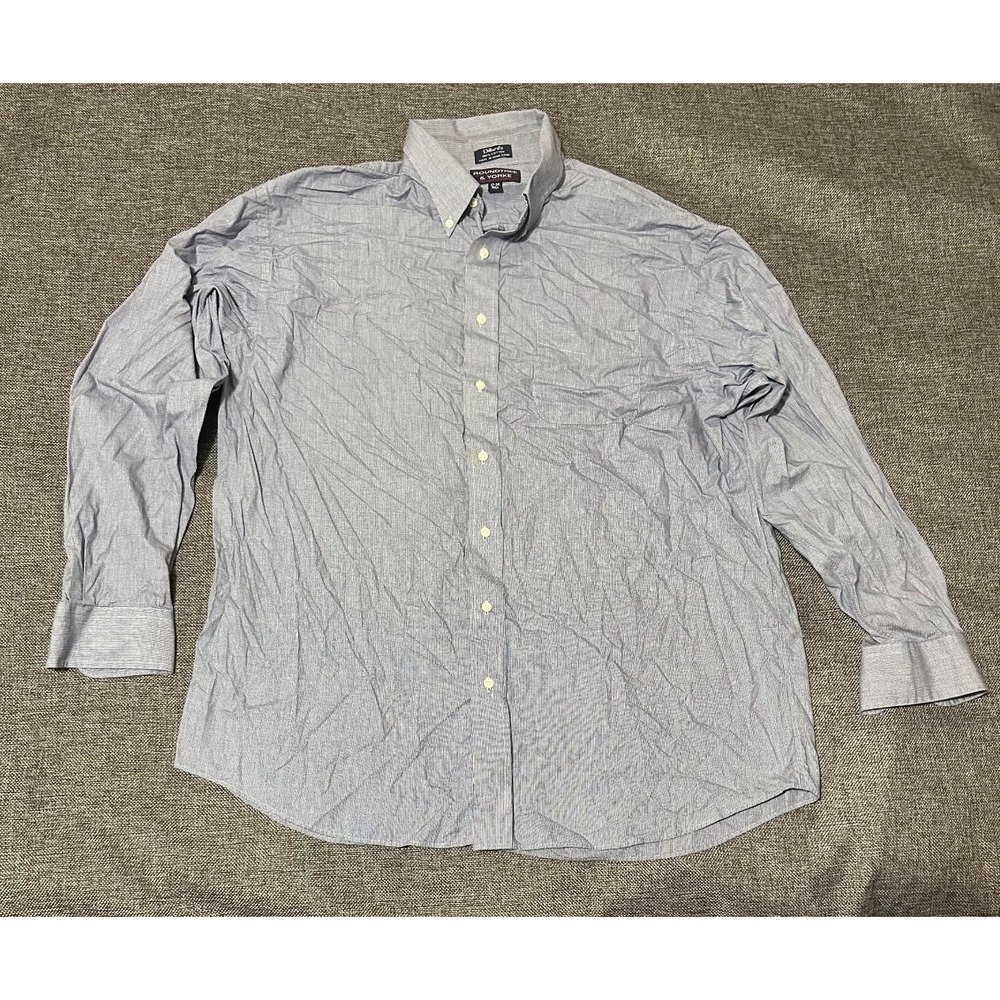 Dillard's Roundtree & Yorke‎ 17-36 Tall Checkered Long Sleeve Shirt
